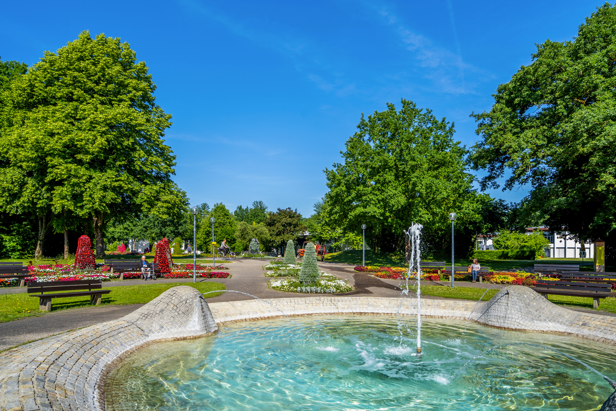 Öffentlicher Park, Bad Fuessing, Bayern, Deutschland Kurpark in Bad Füssing