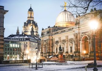 Die Dresdner Altstadt im Winter: - Foto: Michael R. Hennig