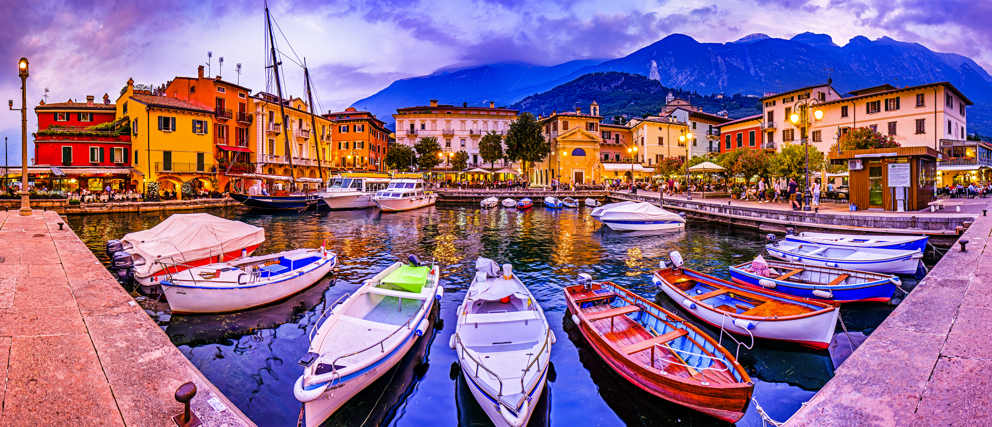 Bild vom Hafen in Malcesine mit Booten