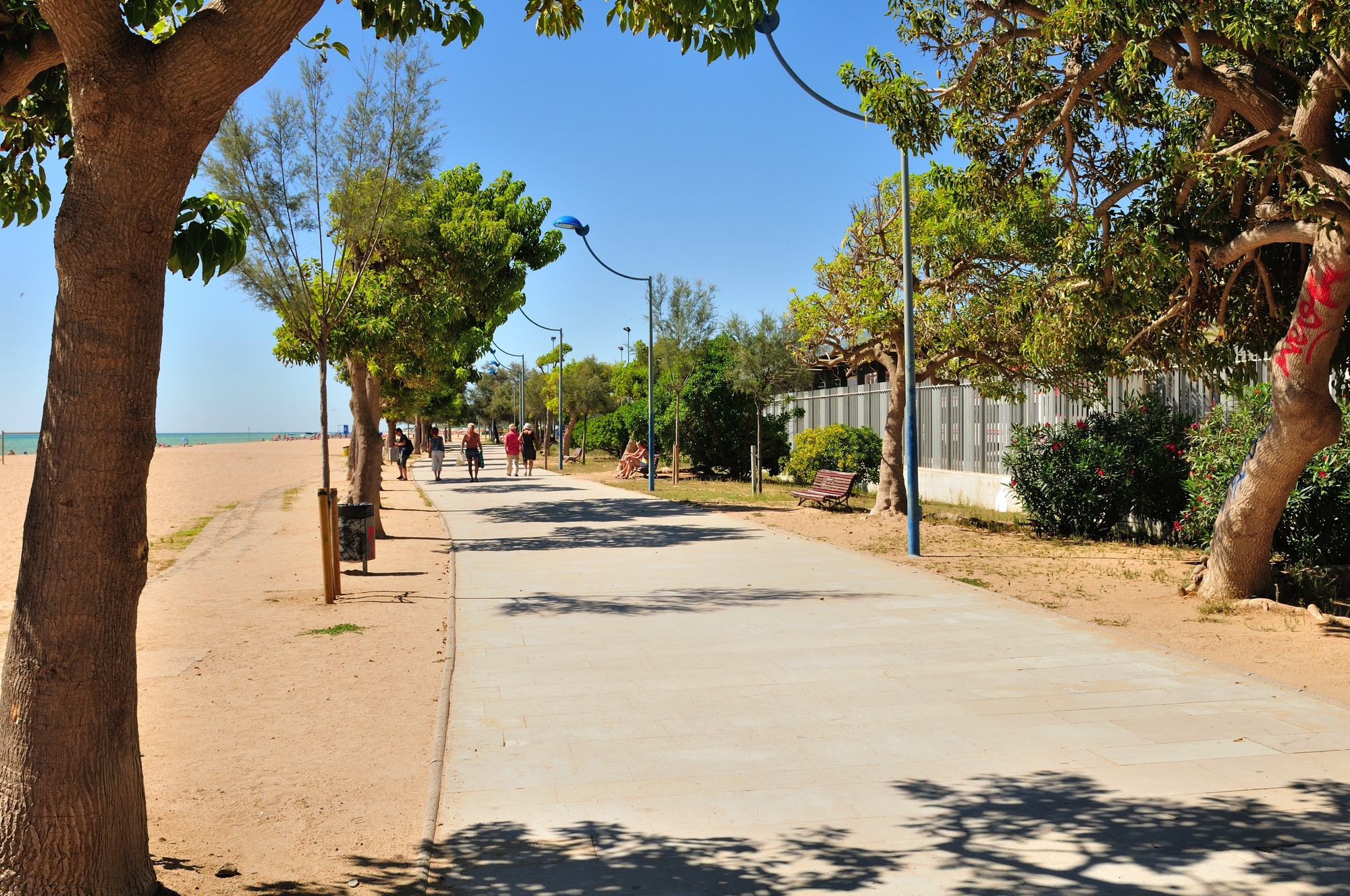 Die Strandpromenade von Malgrat de Mar
