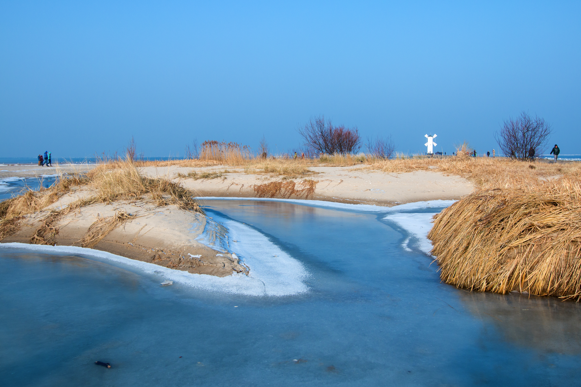 Strand von Swinemünde im Winter